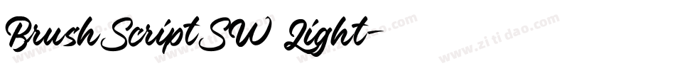 BrushScriptSW Light字体转换